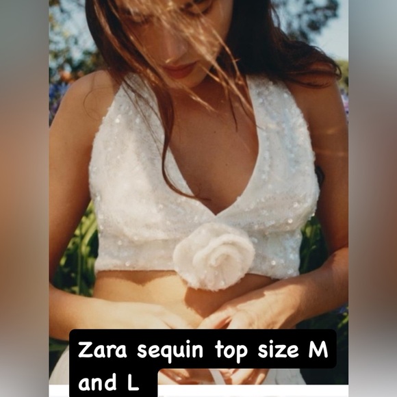 Zara Tops - ZARA NWT 🎄SEQUIN HALTER TOP SIZE L
🚨FIRM PRICE